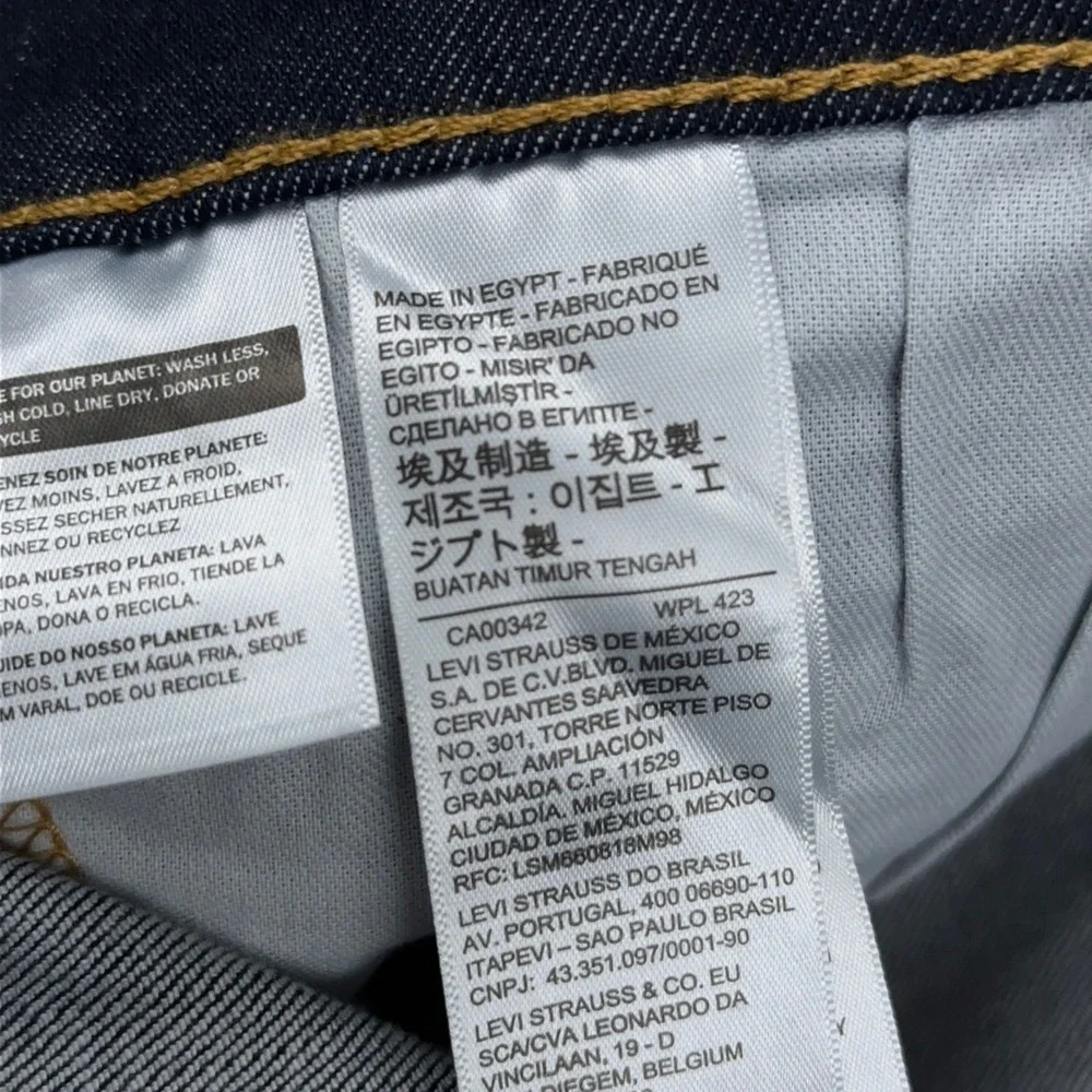 NEW Levi's 541 Athletic Taper Jeans Mens 46x34 Dark Indigo Wash Stretch Denim